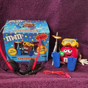M&M's Red Diver Character with Blue Flippers Radio With Headphones